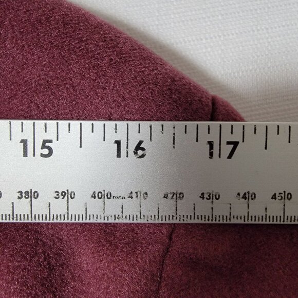 Veloura By Item House Womens Fleece Coat Sz 12 Button Front Lined Plum VTG USA - Picture 6 of 11